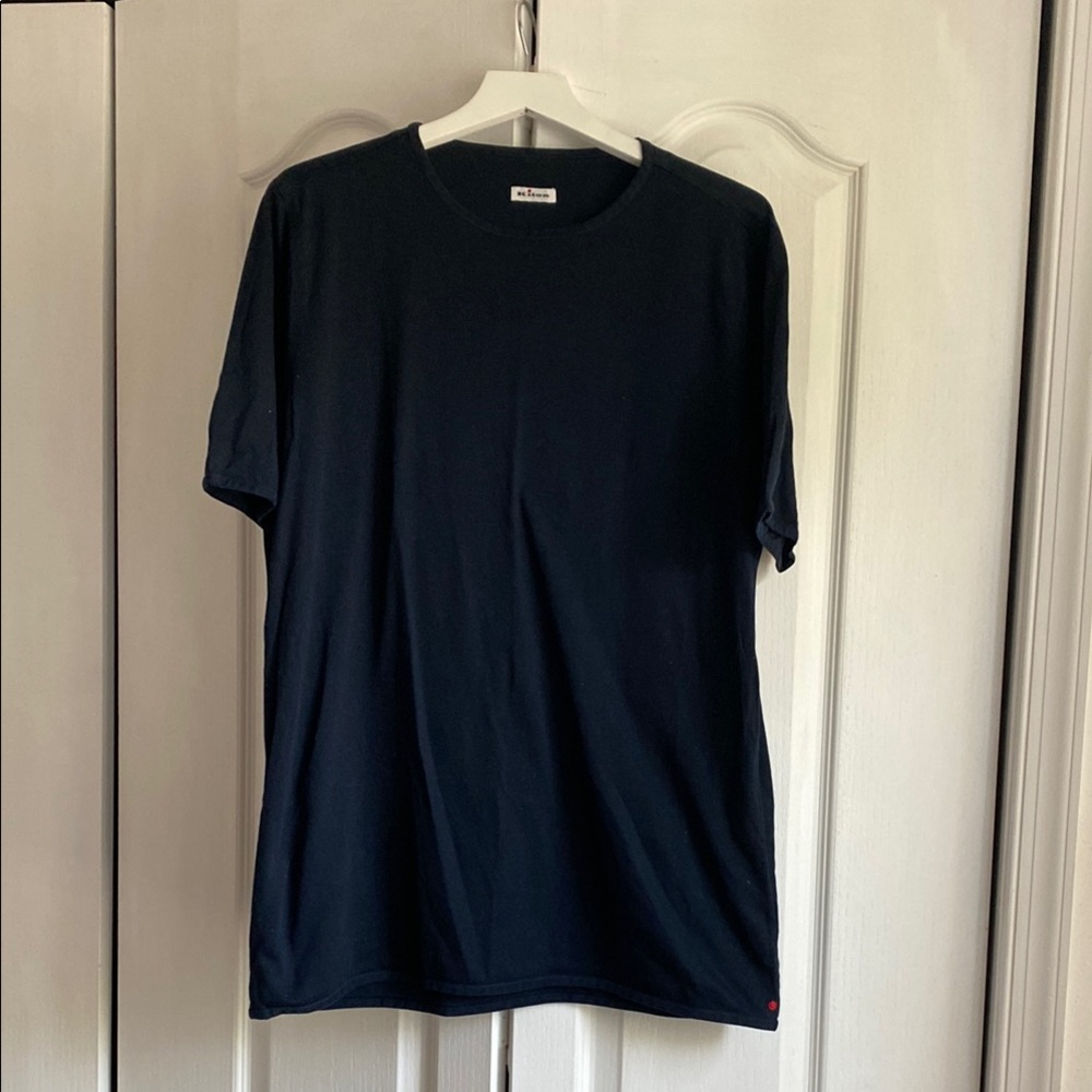 Men’s Kiton Cotton Navy Short Sleeve T-Shirt